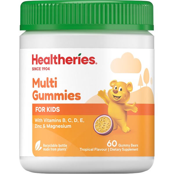 Healtheries Multi Gummies for Kids 60 Gummy Bears - Tropical