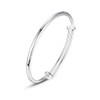 KFRS Sterling Silver Bangle Bracelets for Women,Fashion Versatile Simple Adjustable