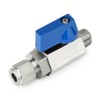 TAISHER 2PCS 304 Stainless Steel Compression Mini Ball Valve Shut