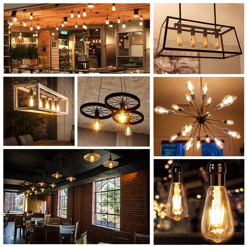 Dimmable LED Edison Light Bulbs 100W Incandescent Equivalent, Vintage Light