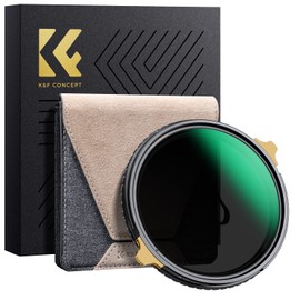 K&F Concept 77mm Variable ND2-ND32 Polarizing Filter, ND CPL 2-in-1 Filter Multi-Layer Coating Waterproof Neutral Density Polarizer Lens Filter