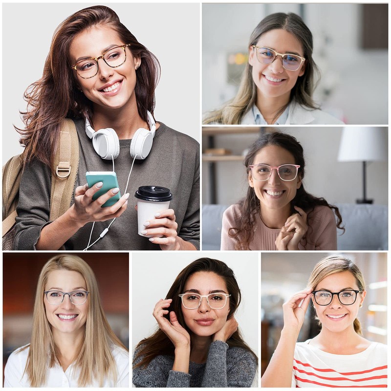 Kelens Blue Light Filter Glasses Women Men Square Clear Lens