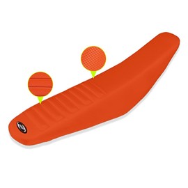 PROOTOM Motorcycle Seat Cover Universial Dirt Bike Gripper Soft Seat Cover Cushion with Particle Surface for CRF YZF RM KXF KLX TTR SX EXC (Orange)
