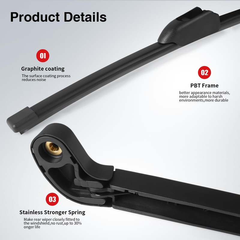 OTUAYAUTO Replacement for Jaguar F-PACE 2017-2023 Rear Windshield Wiper Arm