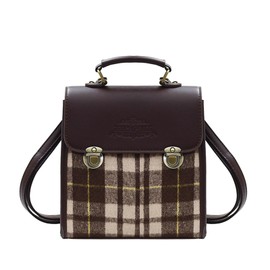 JiaDanweng Women's Elegant Backpack - Brown Leather Mini Fashion City Backpack, Waterproof Daypack for Women - Multifunctional Backpack Handbag Small - Leather Backpack Women Small Backpack, brown