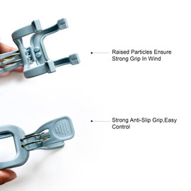 HAOYIJIA Plastic Clothes Pins Heavy Duty Outdoor for Hanging Clothes, 16 PCS Clothes pins with Springs Clothes Drying Line Pegs with Mesh Clothes pin Bag, Crafts Picture Clips Food Package Clips, Blue