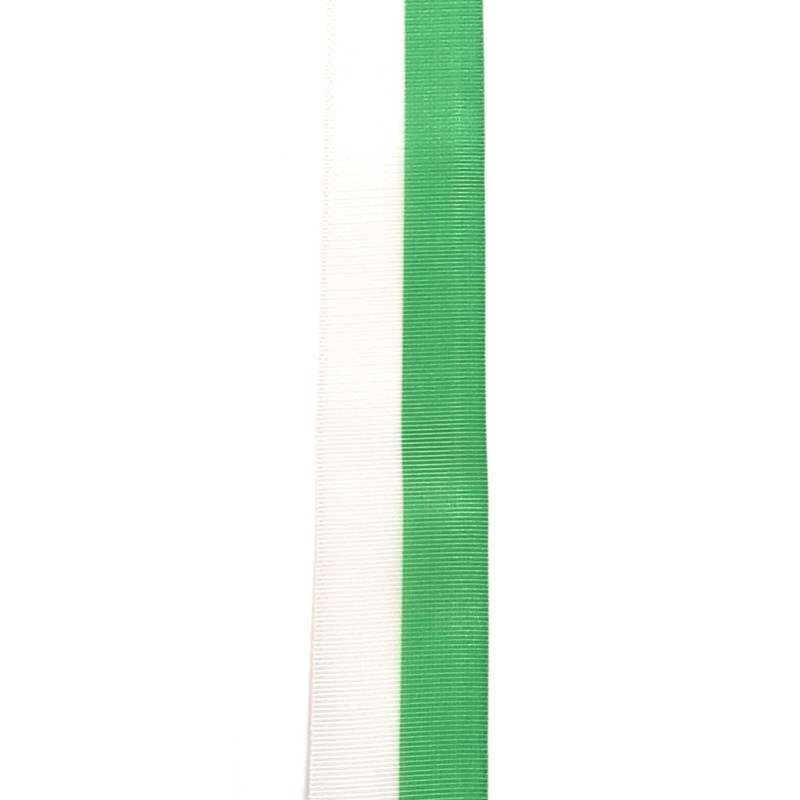 National Ribbon 25 m x 25 mm Green / White