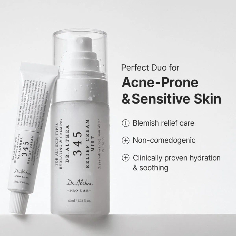 Kit De Viaje Vegano 345 Relief Cream & Mist, Perfecto