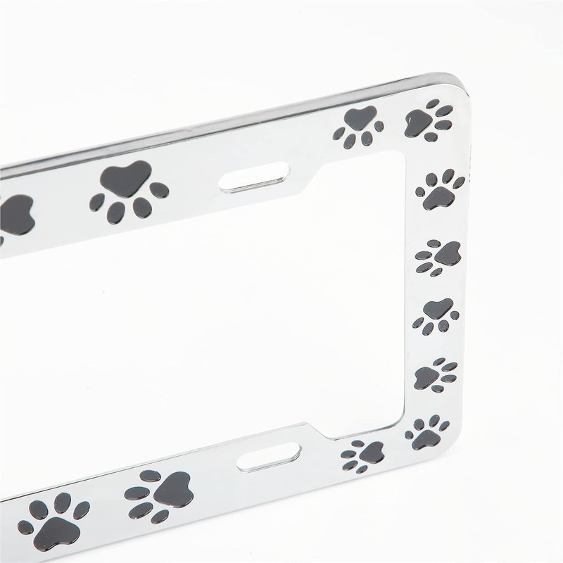 3D Dog Paw Print License Plate Frame, Cat Paw License