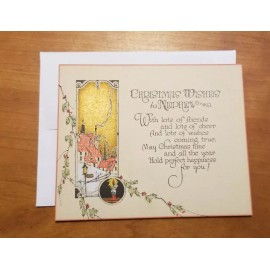 Vintage /Antique Christmas Card for Nephew early 1900s  NOS