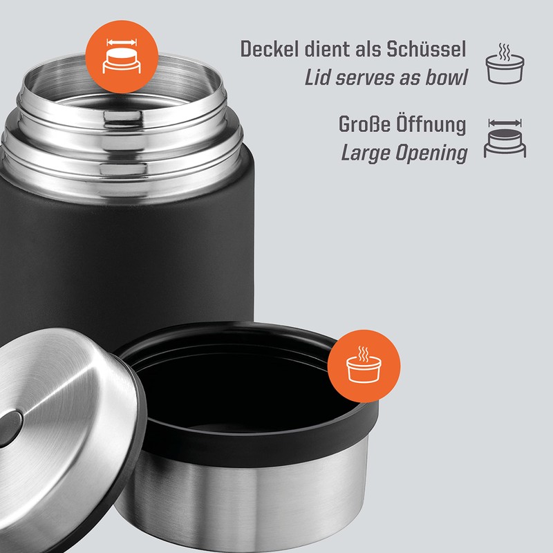 Esbit Sculptor Thermal Food Container 1000 ml Black Stainless Steel