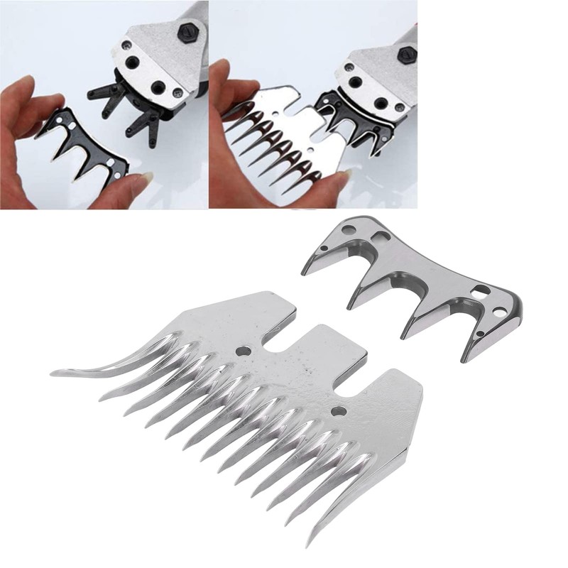 Yuecoom Replacement Blades for Sheep Scissors, Professional Curved 13 Tooth