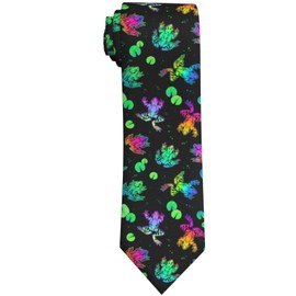 WILL BUDXEG Peace Frog Frogs Axolotl Stuff Animal Dart Frog Mens Novelty Necktie Ties Funny Neckties Fashion Neck Ties