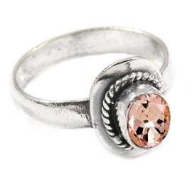 Morganit im Labor gezüchtet Edelstein 925 Sterling Silber Band Ring Männer & Frauen Alle Größen Handgefertigt Schmuck TSR349BC_7 (53 (16.9))