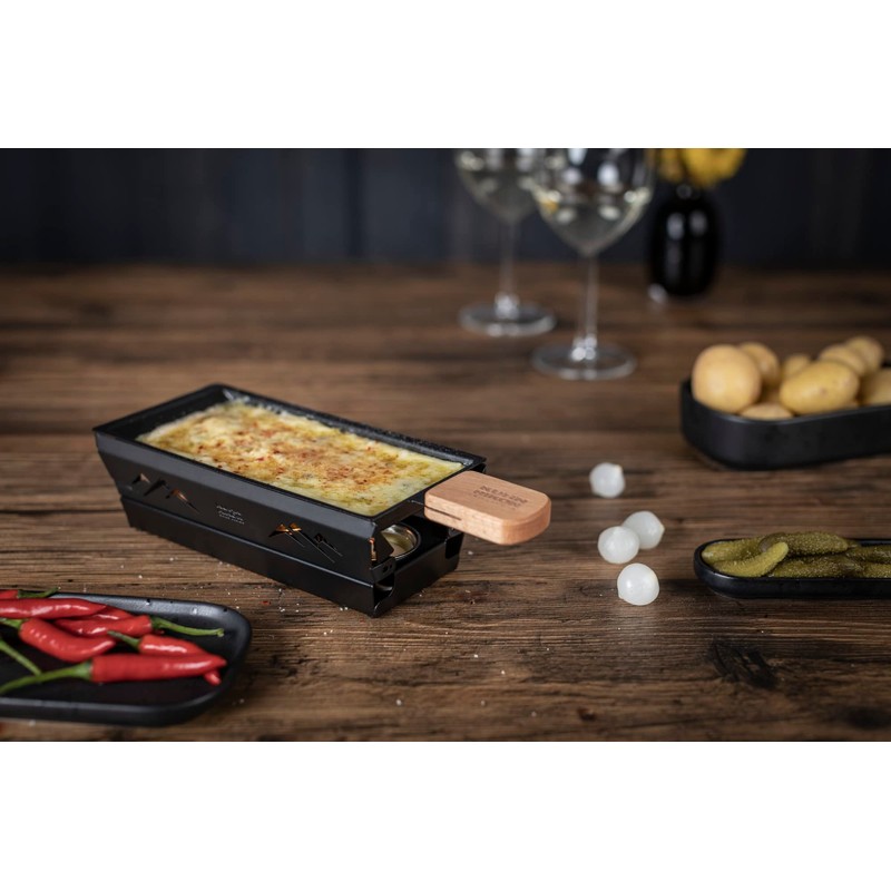 KUHN RIKON Raclette Set Mini Mountains Black Raclette Pan Non-Stick