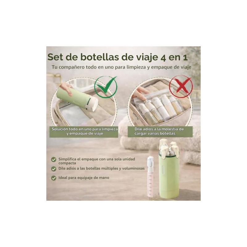 Juego De 16 Botellas De Viaje De Silicona, Contenedor De