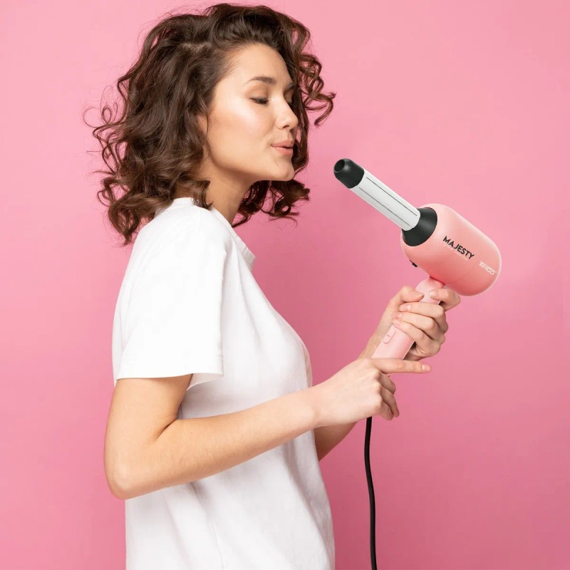 Secadora Rizador Cabello Majesty Dos Barriles 25 Mm Tourmalina Color