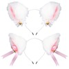 SUBANG 2 Pieces Cosplay Girl Plush Furry Cat Ears Headwear