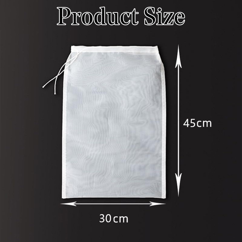 Extra Large Fine Mesh Nylon Drawstring Straining Bag for Brewing