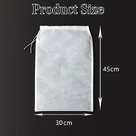 Extra Large Fine Mesh Nylon Drawstring Straining Bag for Brewing Wine Jam
