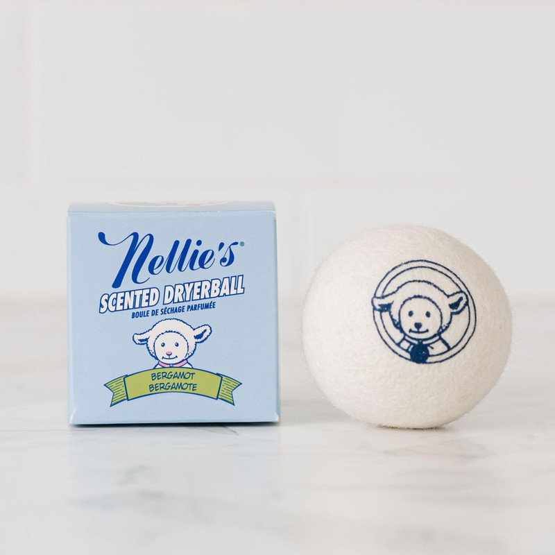 Nellie's Scented Wool Dryerball - Bergamot Scented - Made with