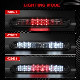 DimFlux Third Brake Light LED High Mount Stop Light Compatible with 2007-2013 Chevy Silverado/GMC Sierra Cargo Light 2008 2009 2010 2011 2012 3rd Brake Light（Smoked）
