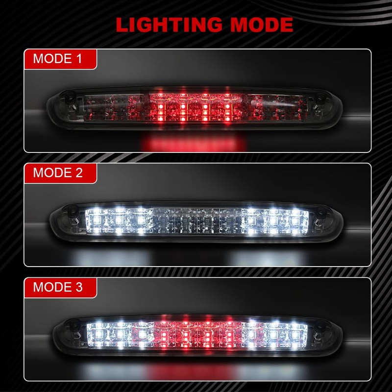 DimFlux Third Brake Light LED High Mount Stop Light Compatible