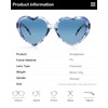 Onrtry Fashion Oversized Heart Shaped Polarized Sunglasses for Women Lovely