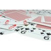 Copag 22564061 22564061-Plastik Poker-Jumbo Index mit 4 Eckzeichen, Rot, bunt