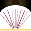 qiqee 150pcs Purple Paper Straws for Drinking Disposable Straws Disposable