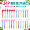 24 Pcs Flamingo Bubble Wands, Luau Party Favors & Goodie