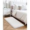 ILANGO White Bathroom Rugs 70" × 24" Non Slip &