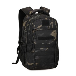 Huntvp Tactical Backpack 15L Small Military Backpacks Molle Rucksack School Daypack Camo Back Pack Causal Daysack Work Bag Rucksacks for Men Women Boys Girls Traveling Hiking Camping Cycling Motorbike