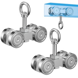 EASGIU 4 Wheel Trolley Assembly Roller Trolley - Silent M10 Bolt and Nuts - Use with 1-5/8" Wide Wide and All 1-5/8" Unistrut Strut Channel (2 Set)