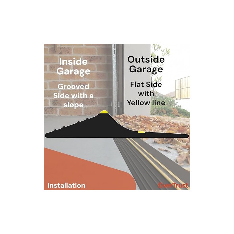 10Ft/3M Garage Threshold Seal Strip. Weatherproof EPDM Rubber Strip Replacement