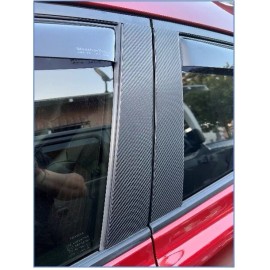 Best Less Truck fit:2018-2024 Honda Odyssey 6Pc Pillar Post Trim Cover Carbon Fiber Matte Black