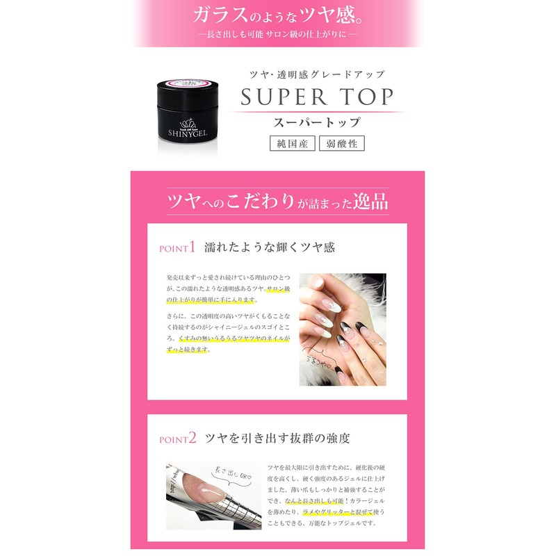 Shinygel Super Top / 0.2 oz (5 g) (Semi-Hard Type)