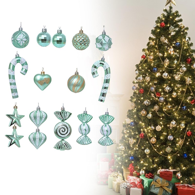 Amagogo Winter Wonderland Festive Tree Decor Collection, Light Green, as