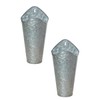 Kisangel 2pcs Iron Wall-Mounted Flower Pots Galvanized Hanging for Decorative