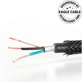 Eagle Cable by INAKUSTIK – 10071008 – Deluxe 3.5 mm Jack Cable | for Connection from Smartphones, Tablets or PC to HiFi Amplifier | 0.8 m in Black | Double Shielding | Modern Braided Shielding