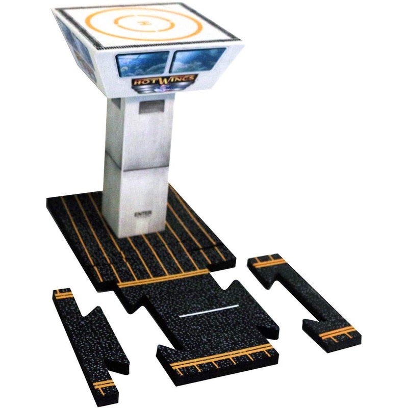 Hot Wings Control Tower with Connectible Runway Die Cast Model
