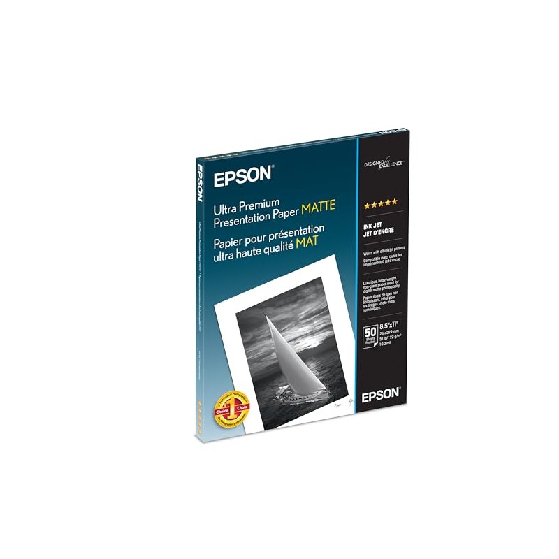 Epson Ultra Premium Presentation Paper MATTE (8.5x11 Inches, 50 Sheets)