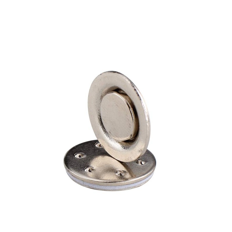 HAZOULEN Small Round Name Badge Magnets, Magnetic Name Tag Holders,