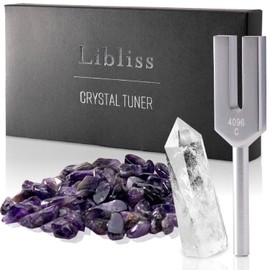 【Featured in Poco'ce × CREA】 Crystal Tuner Fork 4096hz 5-Piece Set (Amethyst)