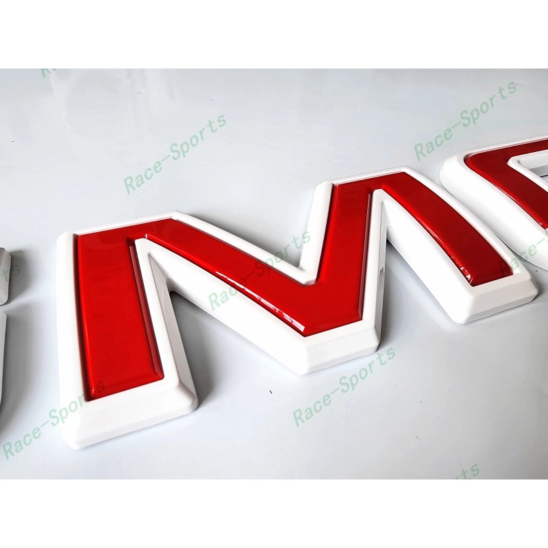 Auto GMC Rear Tailgate White Red GMC Emblem GMC Sierra