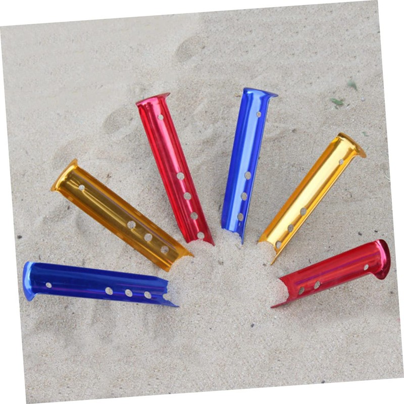 OHPHCALL 6pcs 31cm U-Shaped Snow Nail Beach Aluminum Nail Tent