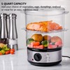 OVENTE 2-Tier Electric Food Steamer, 5 Quart Stainless Steel Stackable