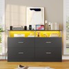 AOGLLATI Black Dresser for Bedroom with Charging Station, Bedroom Dressers