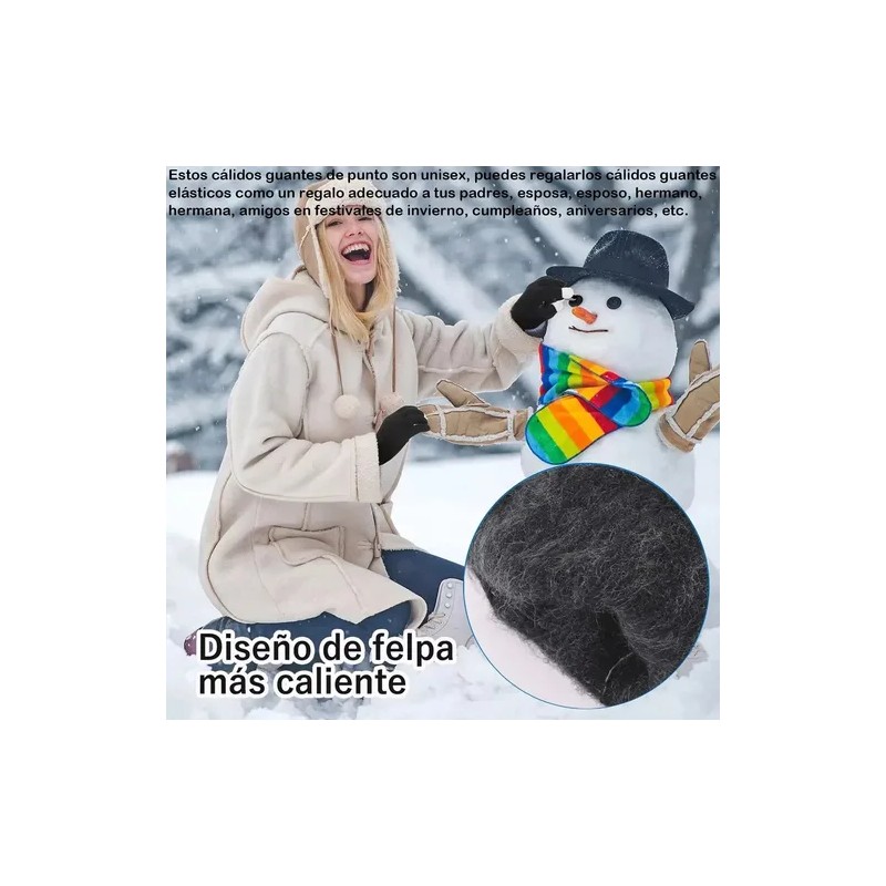 6 Pares Guantes De Lana Tejido Touch Tablet Celular Invierno