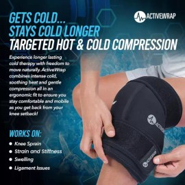 AW ACTIVEWRAP 액티브랩 무릎 스팩 젤 패드 2개 PT 설계의 냉압착용 스 부상 및 냉각 브레이스 대한 동결 요법 포함 한 ActiveLab Knee Spec Gel Pad 2pcs PT Designed Cold Compression for Sports Injuries and Cooling Brace Including Cryotherapy [One Size Fits Most]